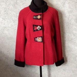 Red and black jacket